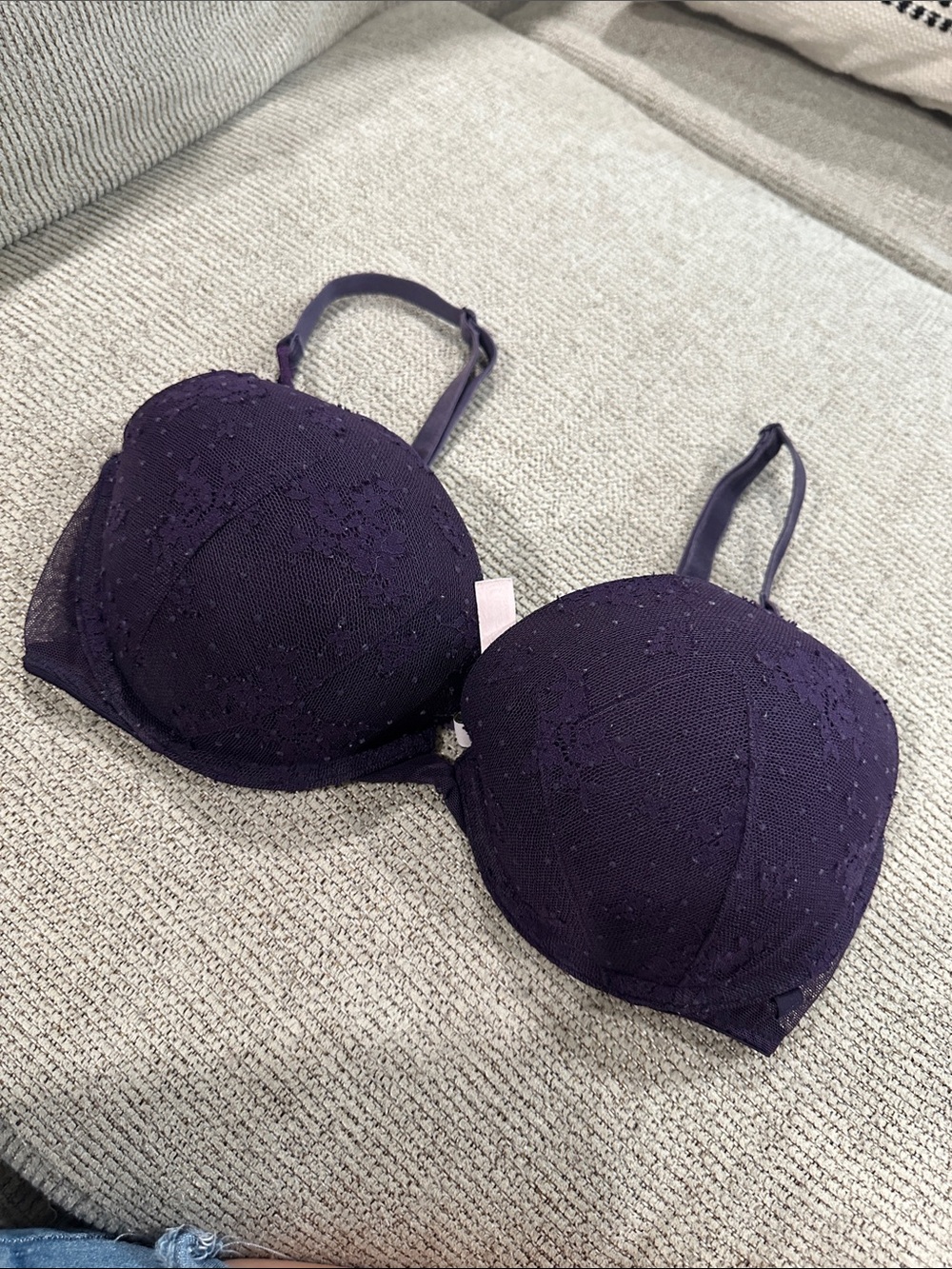 Victoria's Secret Deep Purple Lace Push-Up Bra